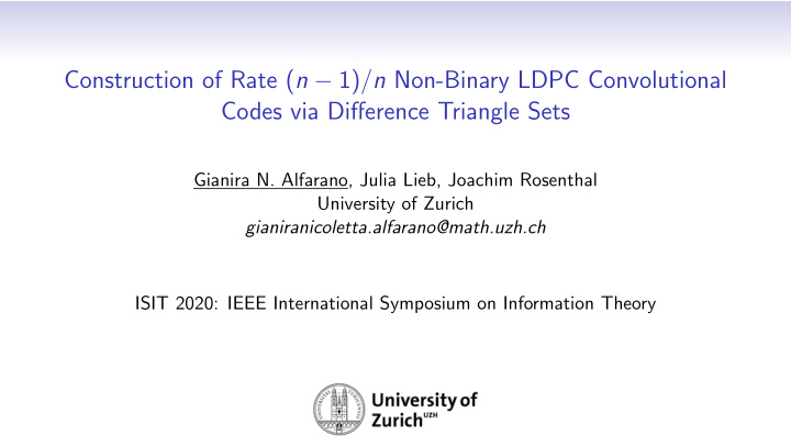construction of rate n 1 n non binary ldpc convolutional