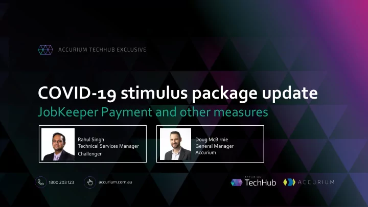 covid 19 stimulus package update