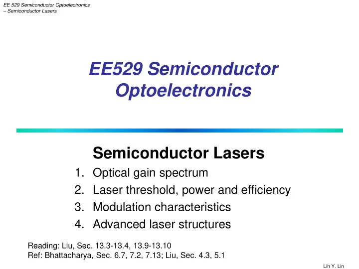 ee529 semiconductor optoelectronics