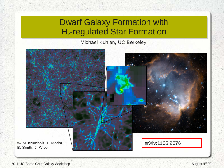 dwarf galaxy formation with dwarf galaxy formation with h