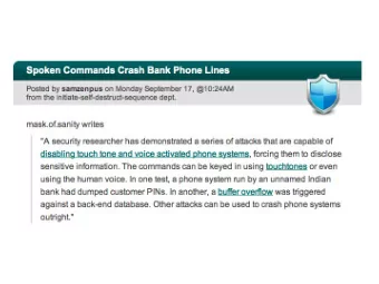 Finding  vulnerabiliFes    CS642:      Computer  Security    Professor