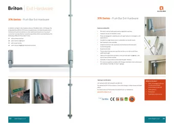 Exit Hardware 376 Series - Push Bar Exit Hardware 376 Series - Push Bar Exit Hardware  In distinct