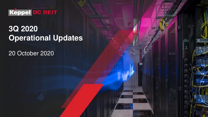 3q 2020 operational updates