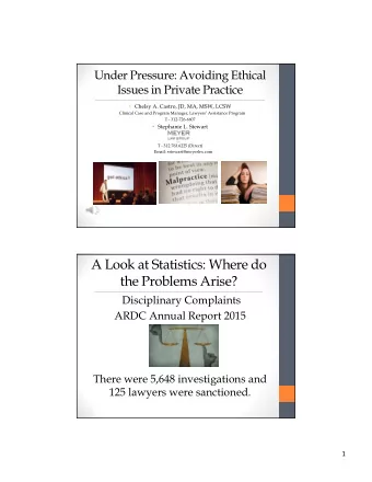 A Look at Statistics: Where do  the Problems Arise?