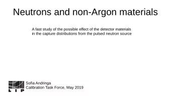 Neutrons and non-Argon materials  A fast study of the possible effect of the detector materials  in
