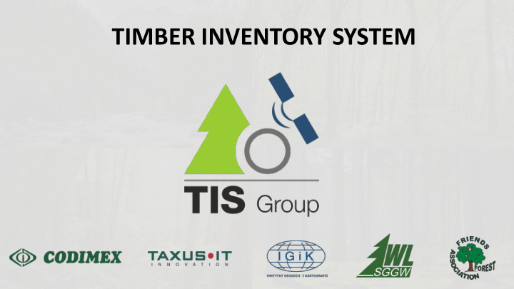 timber inventory system timber inventory system