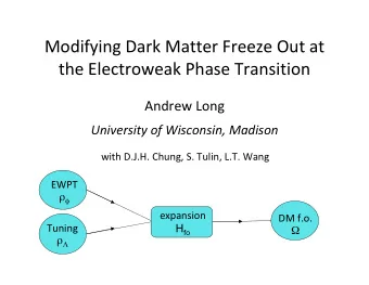 ModifyingDarkMatterFreezeOutat  theElectroweakPhaseTransition
