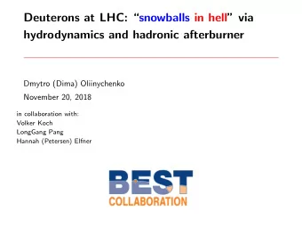 Deuterons at LHC: snowballs in hell via  hydrodynamics and hadronic afterburner  Dmytro