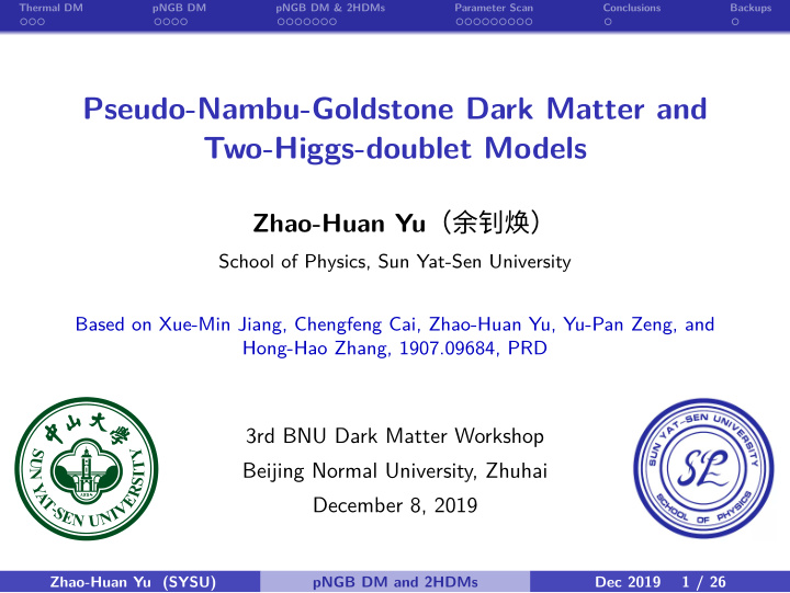 two higgs doublet models pseudo nambu goldstone dark