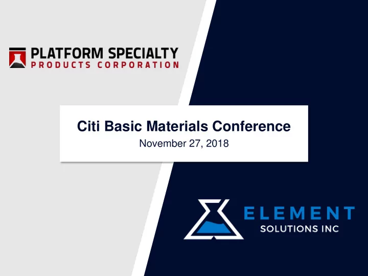 citi basic materials conference