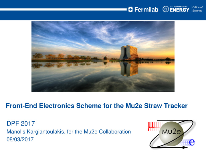 front end electronics scheme for the mu2e straw tracker