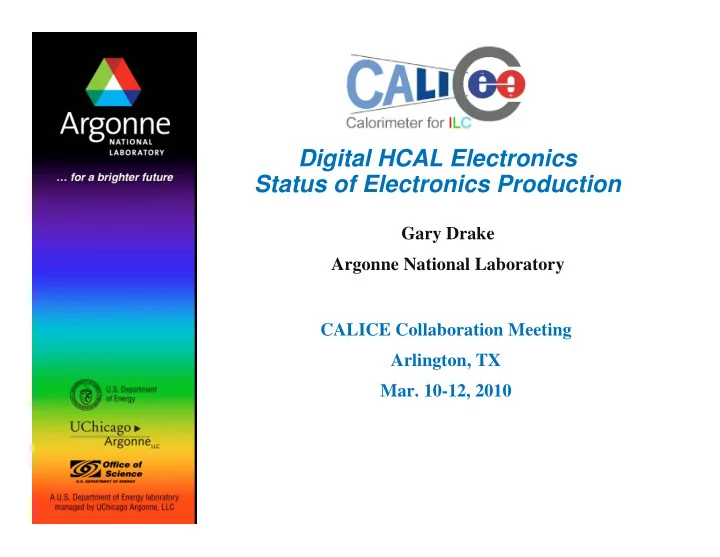 digital hcal electronics status of electronics production