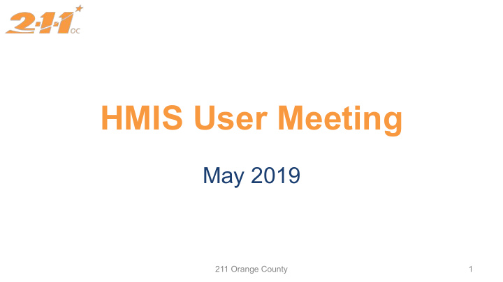 hmis user meeting