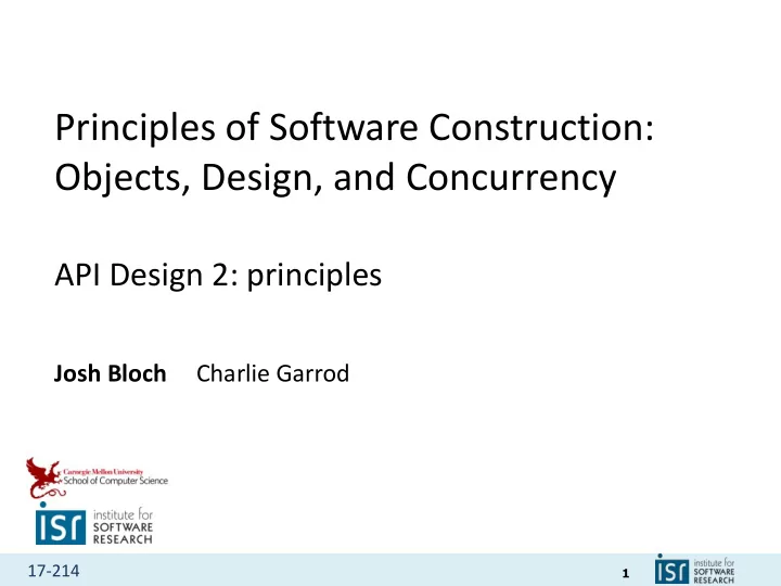 principles of software construction