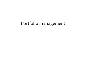 Portfolio management  1  Portfolio management and investment banking  Asset management and