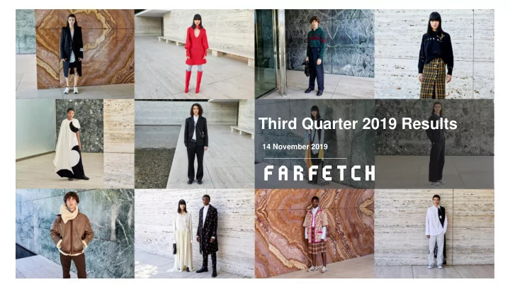 third quarter 2019 results