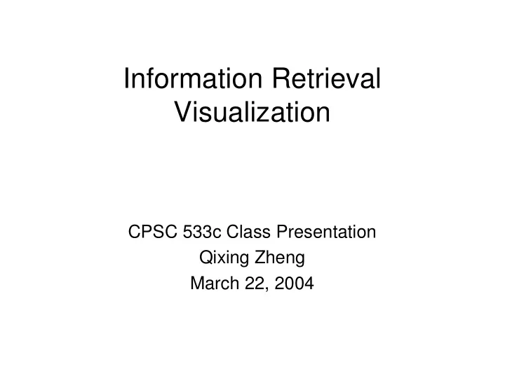 information retrieval visualization
