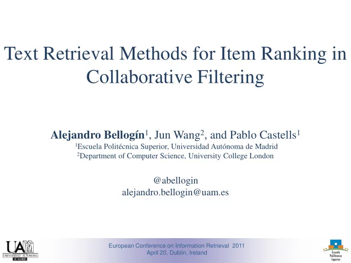 collaborative filtering