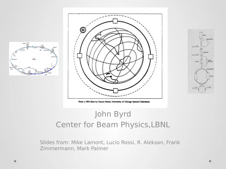 john byrd center for beam physics lbnl