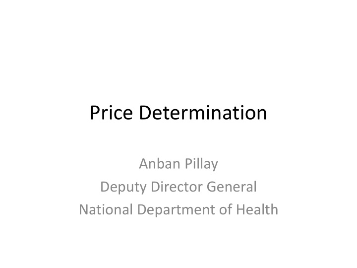 price determination