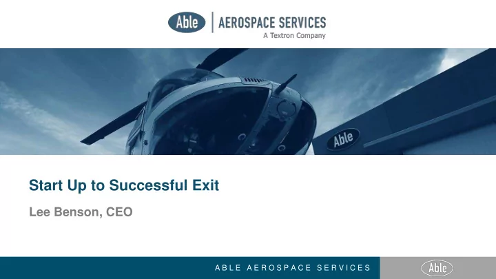 start up to successful exit