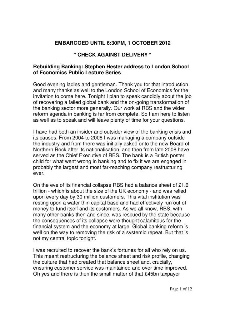 embargoed until 6 30pm 1 october 2012 check against