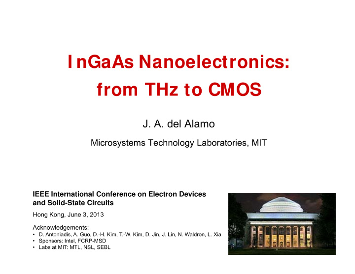 i ngaas nanoelectronics from thz to cmos