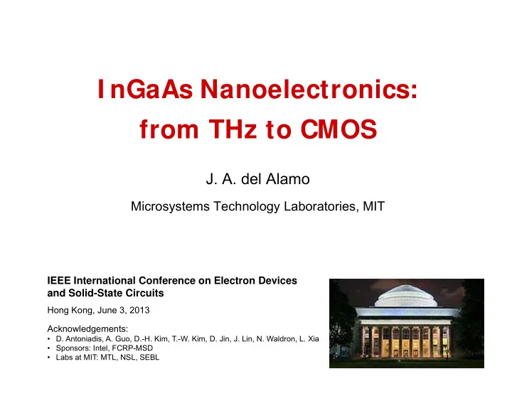 i ngaas nanoelectronics from thz to cmos