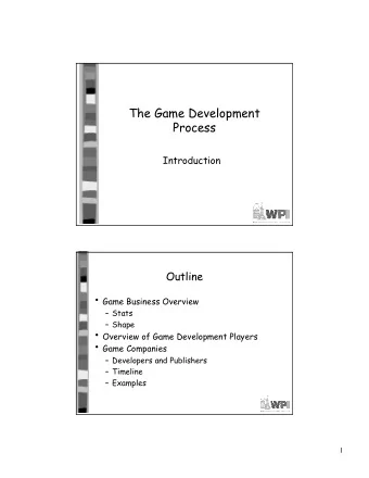 Random Statistics  60% of all Americans play video games   In 2000, 35% of Americans rated