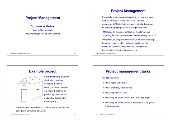 project management project management