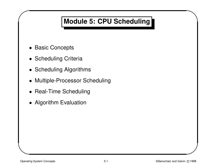 module 5 cpu scheduling