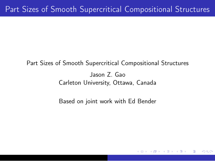 part sizes of smooth supercritical compositional