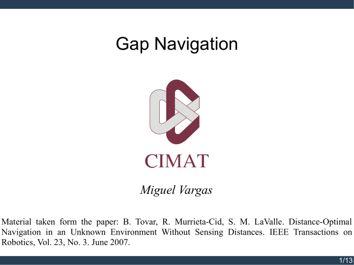 gap navigation