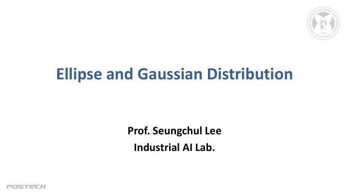 ellipse and gaussian distribution