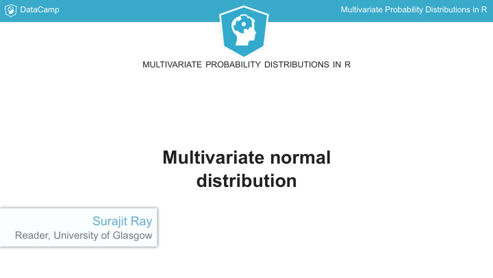 multivariate normal distribution
