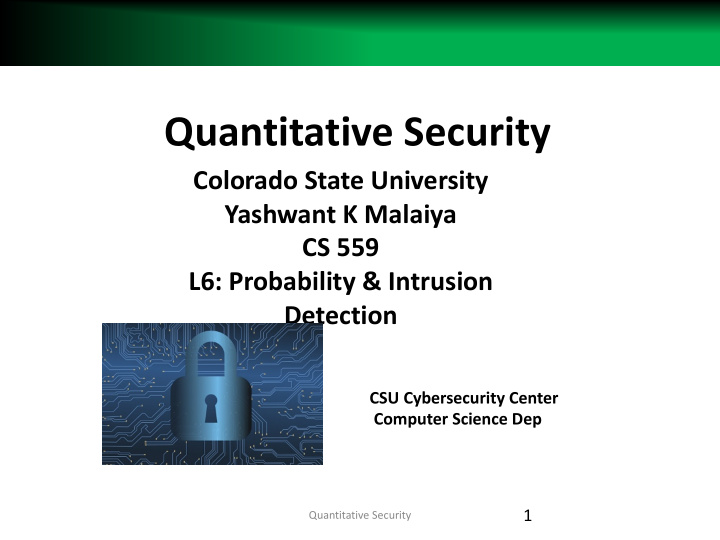 quantitative security