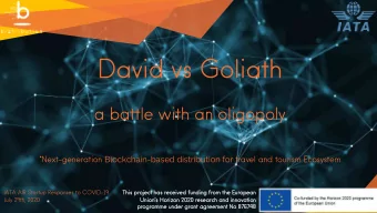 David vs Goliath  a battle with an oligopoly *Next-generation Blockchain-based distribution for