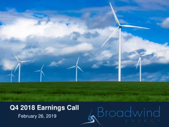 Q4 2018 Earnings Call  February 26, 2019  Industry Data and Forward-Looking Statements  Disclaimer
