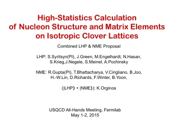 High-Statistics Calculation  of Nucleon Structure and Matrix Elements  on Isotropic Clover Lattices