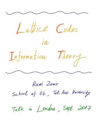 Lattice Alignment  Align  must be linear  can be random  reference signals   =&gt;     coarse