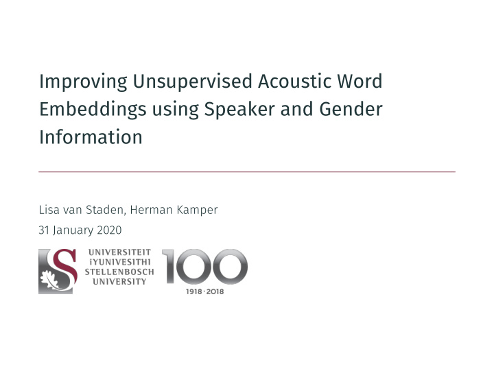improving unsupervised acoustic word embeddings using