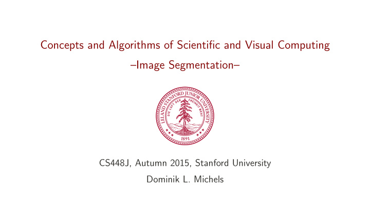 concepts and algorithms of scientific and visual