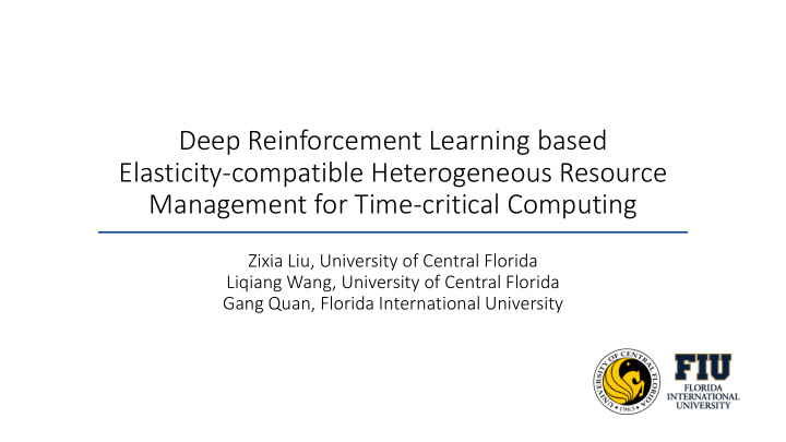 deep reinforcement learning based