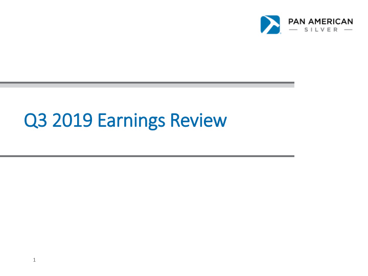 q3 2019 earnings review