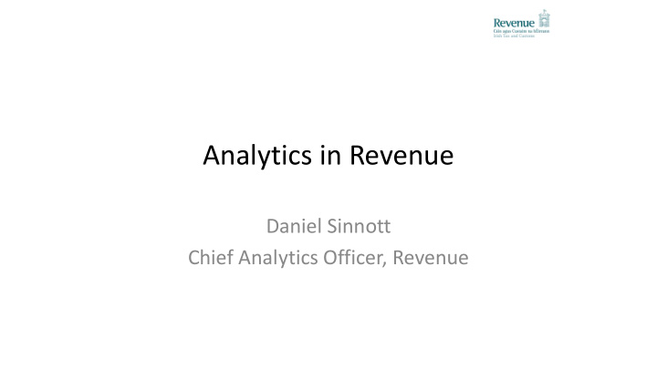 analytics in revenue