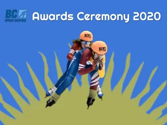 Awards Ceremony 2020  BCSSA Annual Awards  Coach of the Year  Congratulations to Meredith Thornton!