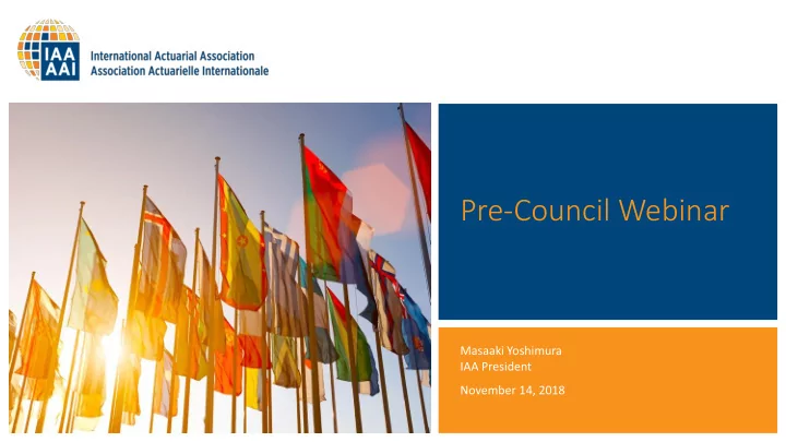 pre council webinar