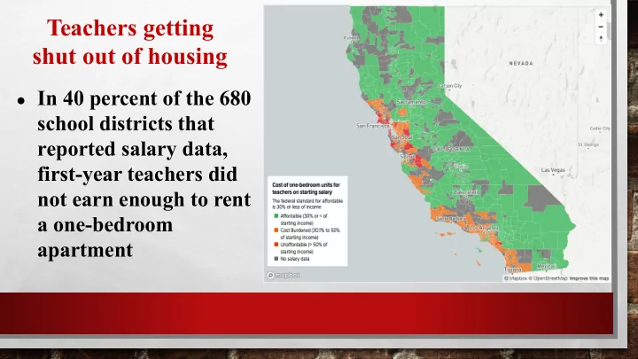 teachers getting shut out of housing