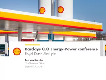 Barclays CEO Energy-Power conference  Royal Dutch Shell plc  Ben van Beurden  Chief Executive