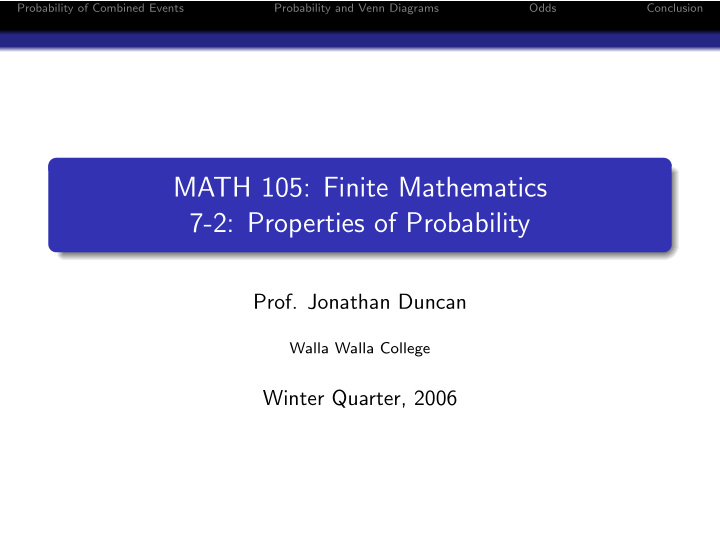 math 105 finite mathematics 7 2 properties of probability